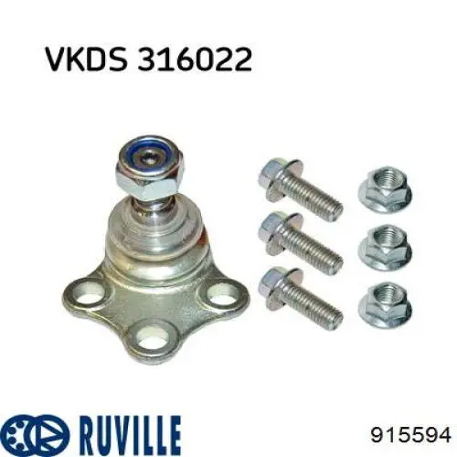 Шаровая опора, нижняя Ruville 915594 цена, от 12.80 USD