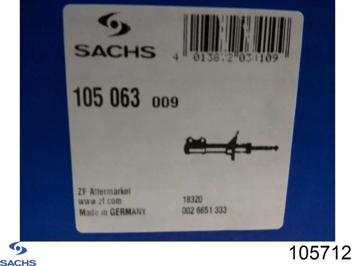 Купить 105712 Sachs Амортизатор задней подвески