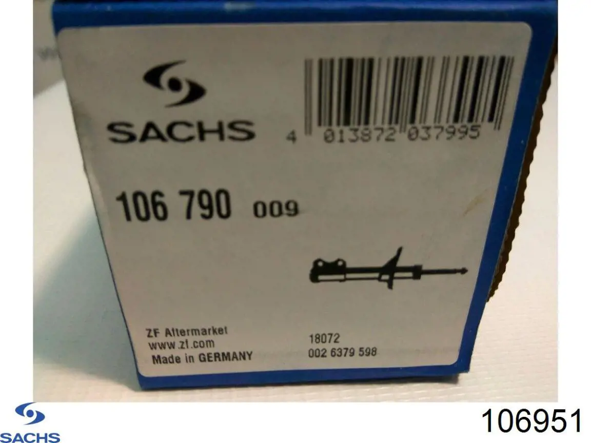 Стойка амортизатора задняя Sachs 106951 цена, от 23.59 USD
