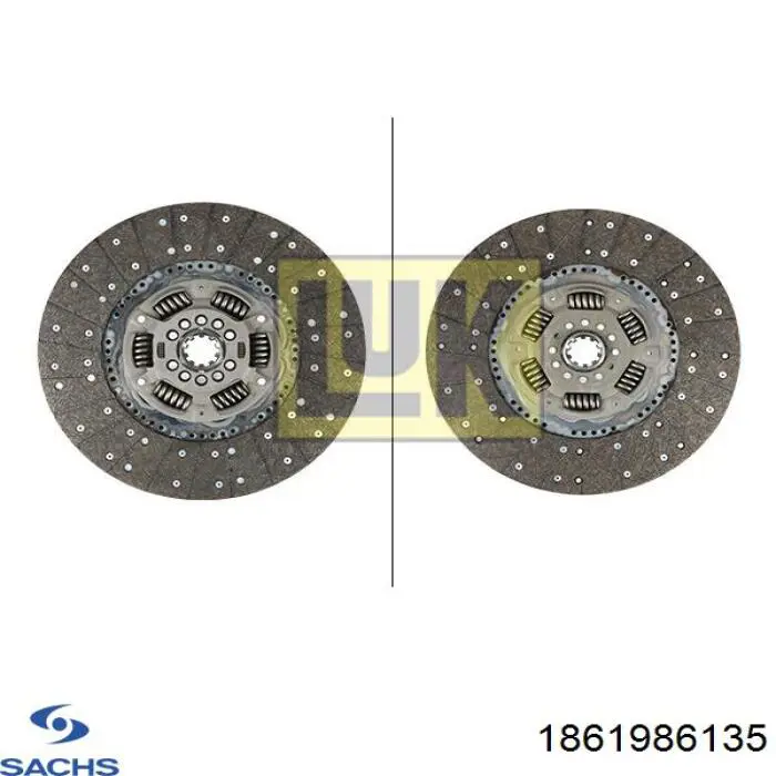 1861986135 Sachs Диск сцепления ведомый