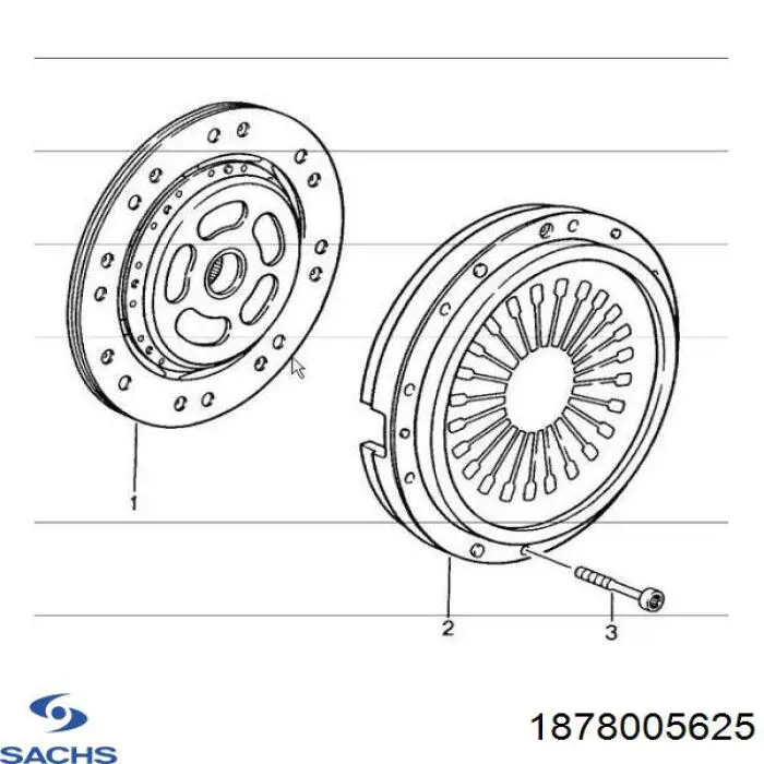 Диск сцепления 1878005625 Sachs