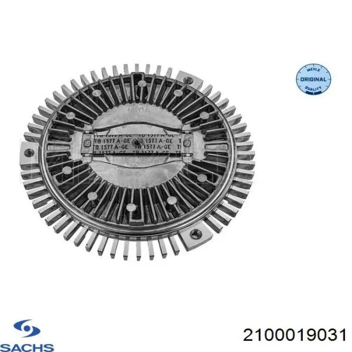 Вискомуфта вентилятора 2100019031 Sachs