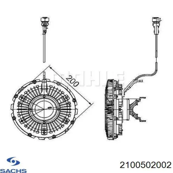 Вискозная муфта Sachs 2100502002 цена, от 458.58 USD