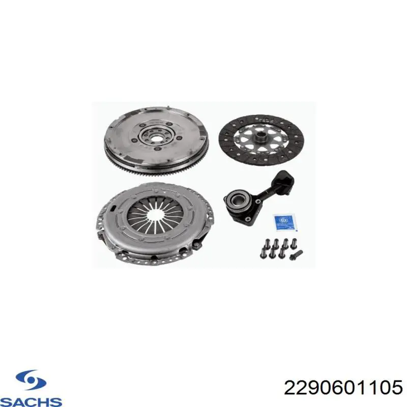 Купить 2290601105 Sachs Комплект сцепления (диск, корзина, подшипник)