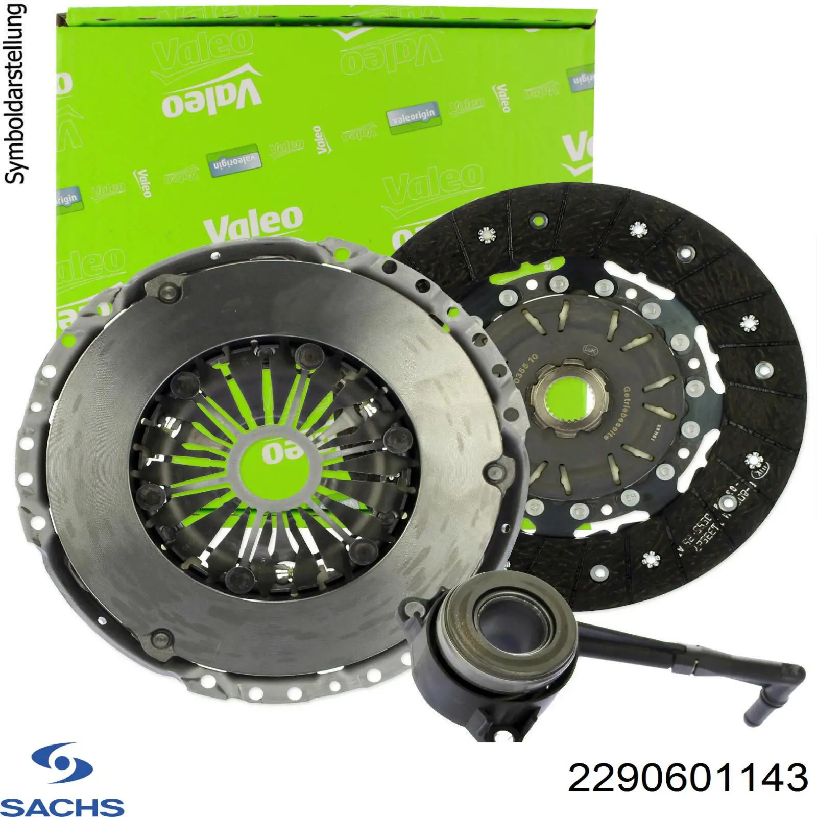 Купить 2290601143 Sachs Комплект сцепления (диск, корзина, подшипник)