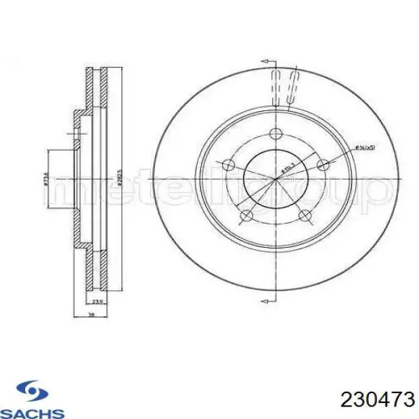 Купить 230473 Sachs Амортизатор передней подвески