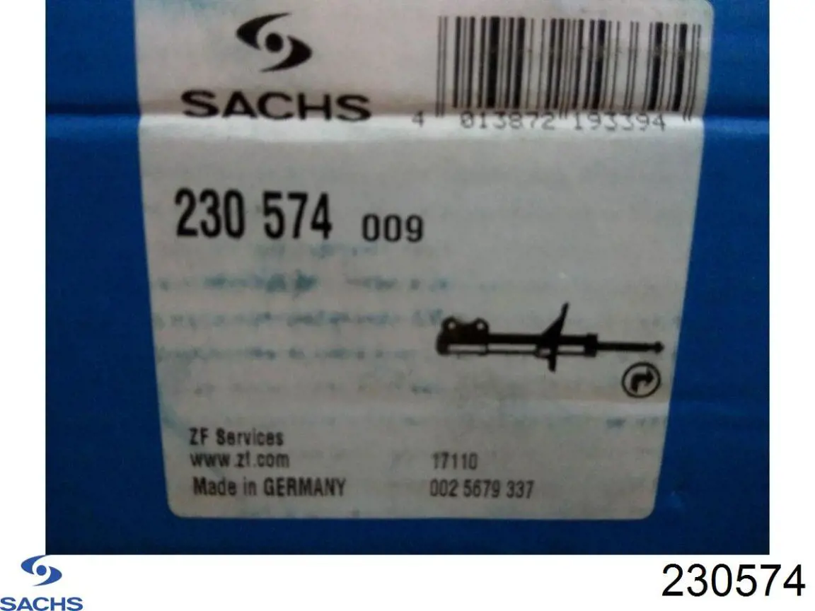 Амортизатор передний правый 230574 Sachs