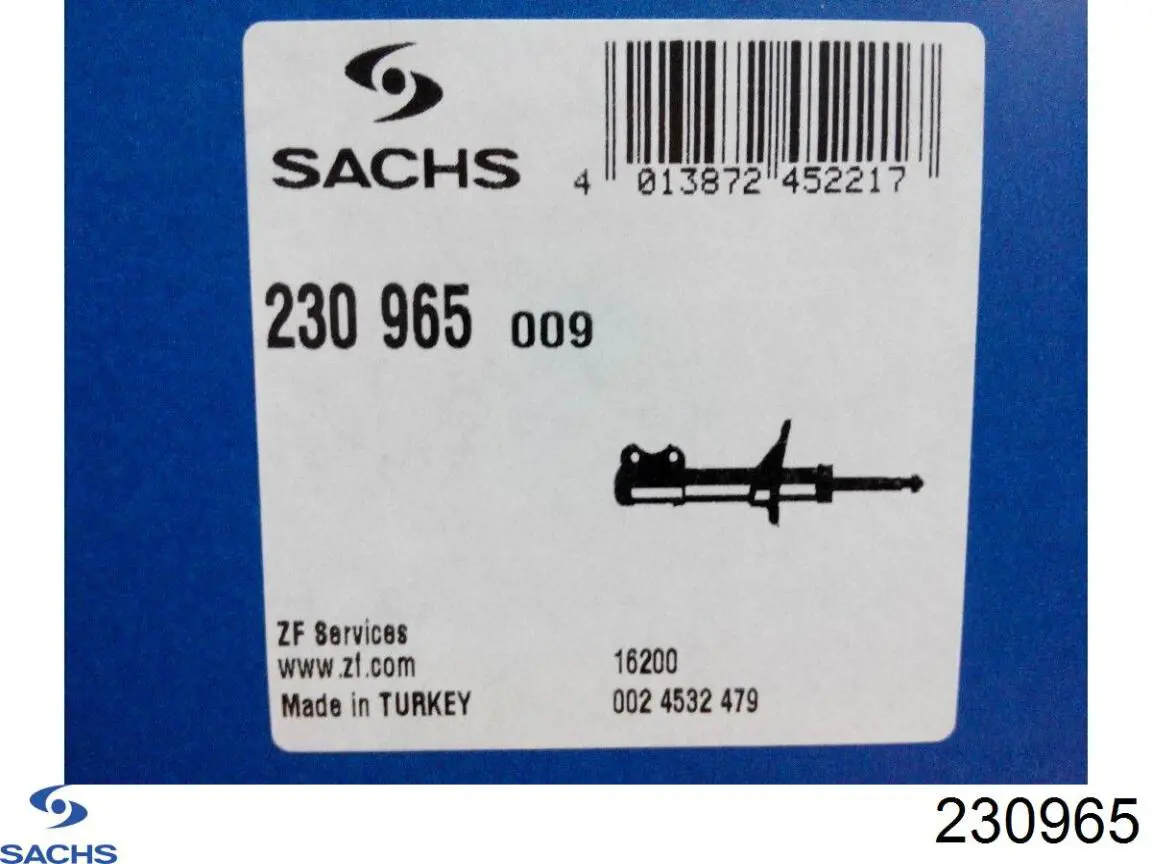 Амортизаторы передние Sachs 230965