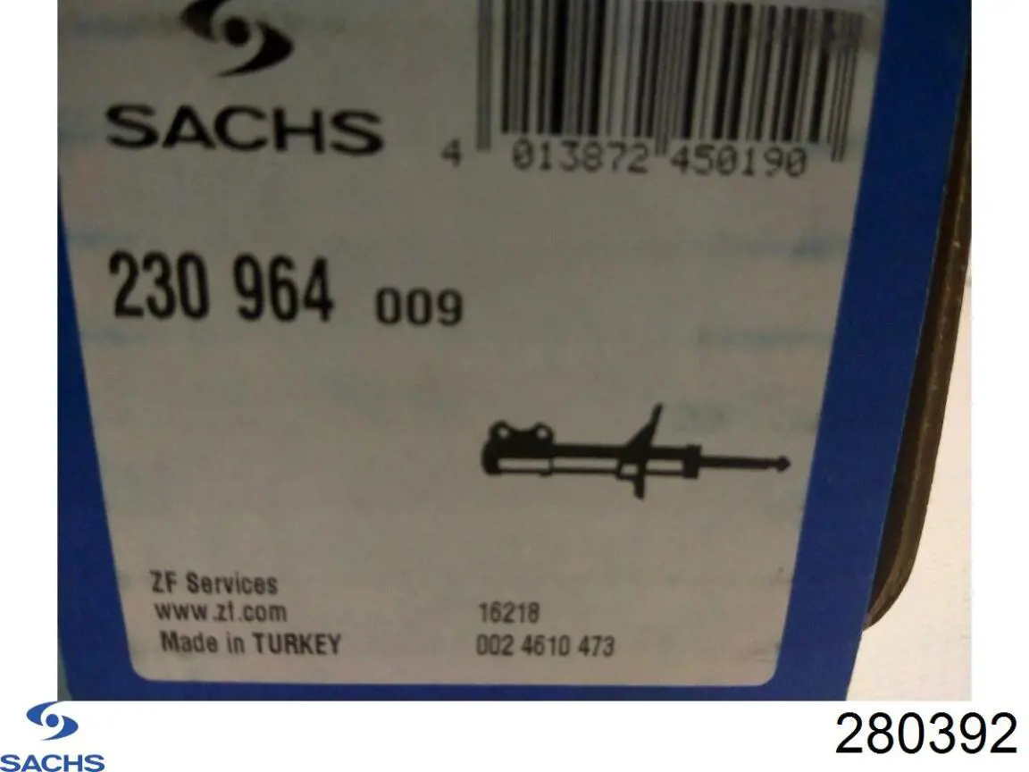 Амортизатор передней подвески левой Sachs 280392 цена, от 57.78 USD