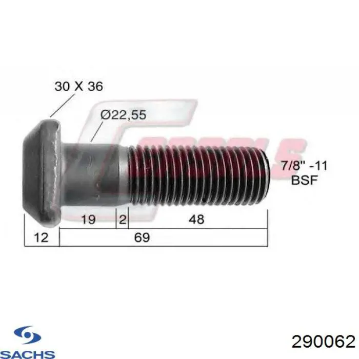 Купить 290062 Sachs Амортизатор передней подвески