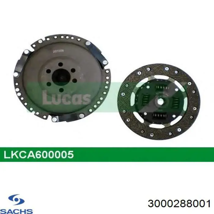 Купить 3000288001 Sachs Комплект сцепления (диск, корзина, подшипник)