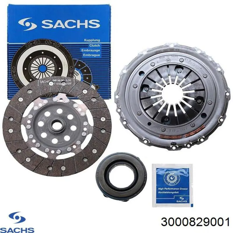 Купить 3000829001 Sachs Комплект сцепления (диск, корзина, подшипник)