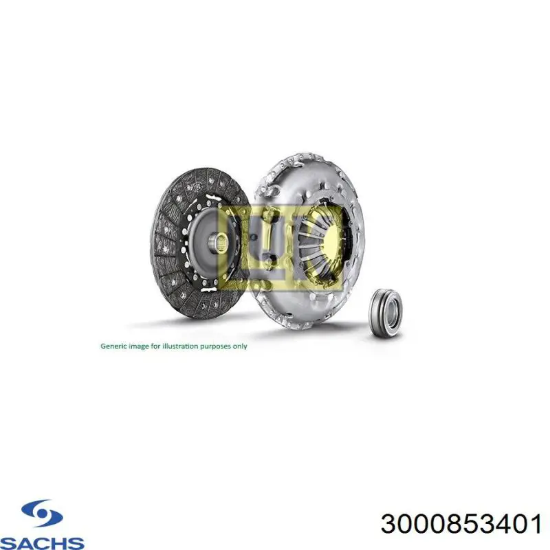 Купить 3000853401 Sachs Комплект сцепления (диск, корзина, подшипник)