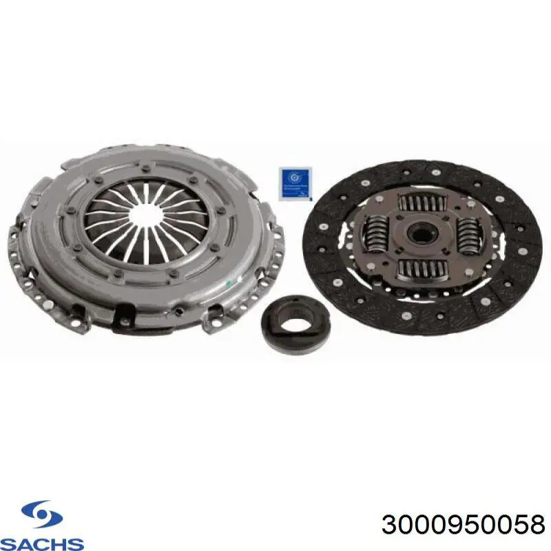 Купить 3000950058 Sachs Комплект сцепления (диск, корзина, подшипник)