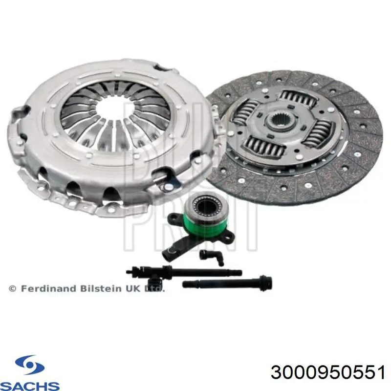 Купить 3000950551 Sachs Комплект сцепления (диск, корзина, подшипник)