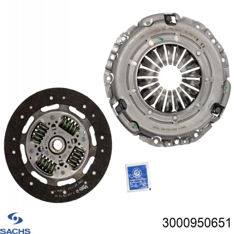 Купить 3000950651 Sachs Комплект сцепления (диск, корзина, подшипник)