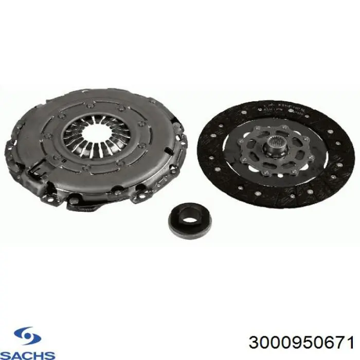 3000 950 671 Sachs kit de embraiagem (3 peças)