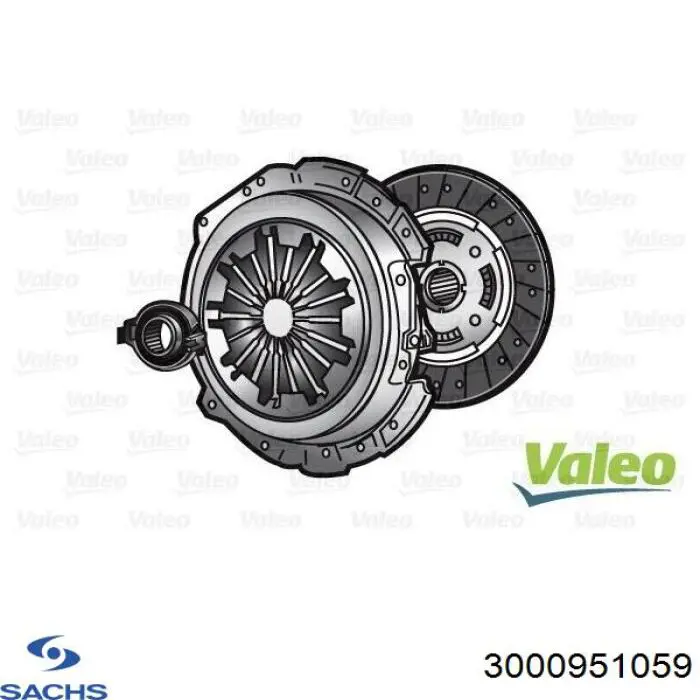 Комплект сцепления (3 части) Sachs 3000951059 цена, от 88.98 USD