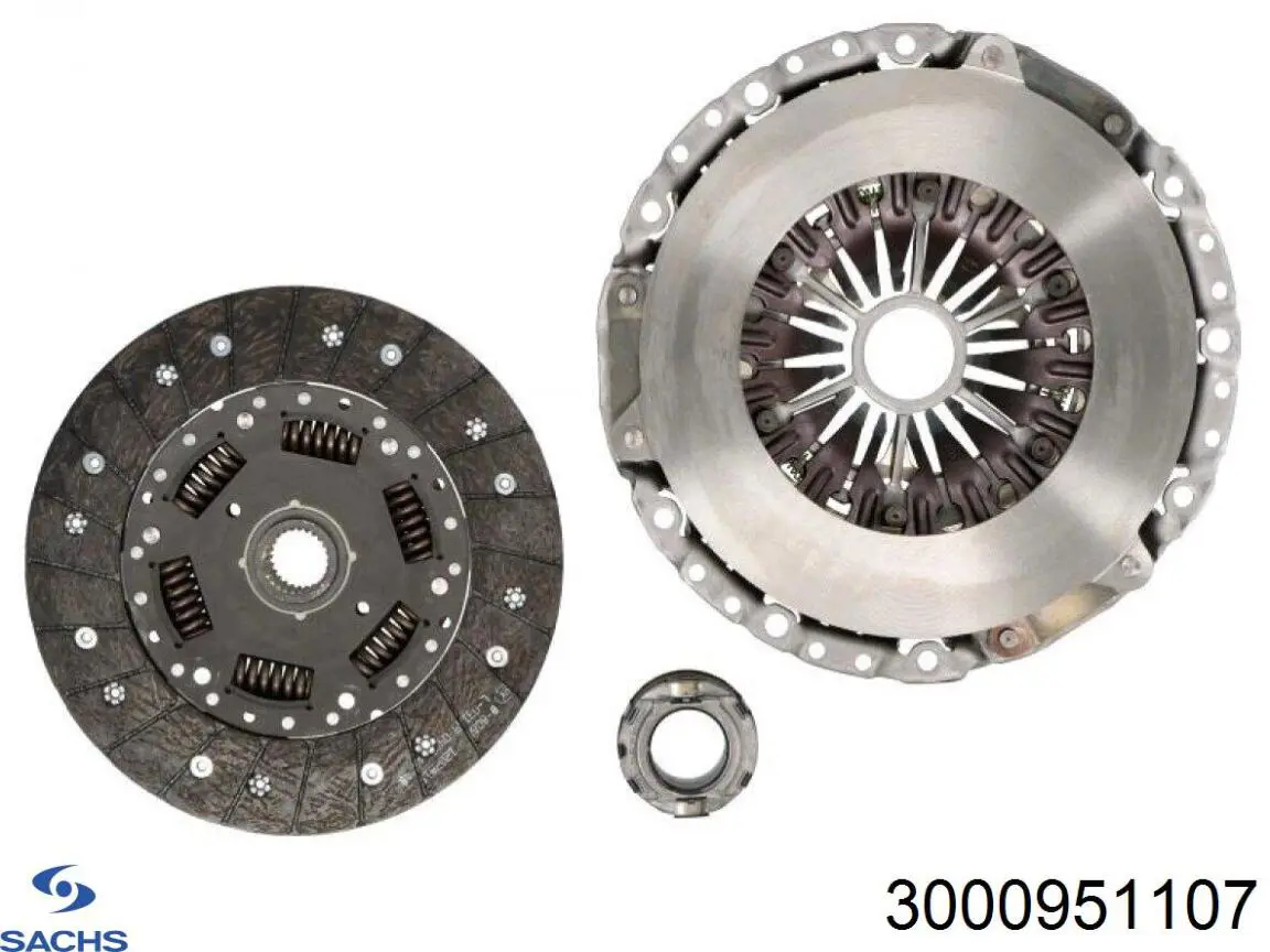 Купить 3000951107 Sachs Комплект сцепления (диск, корзина, подшипник)