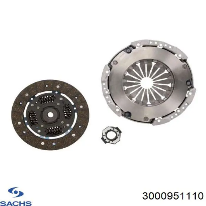 Купить 3000951110 Sachs Комплект сцепления (диск, корзина, подшипник)