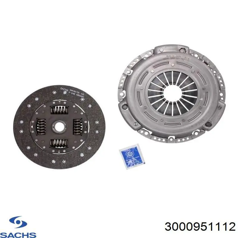 Купить 3000951112 Sachs Комплект сцепления (диск, корзина, подшипник)