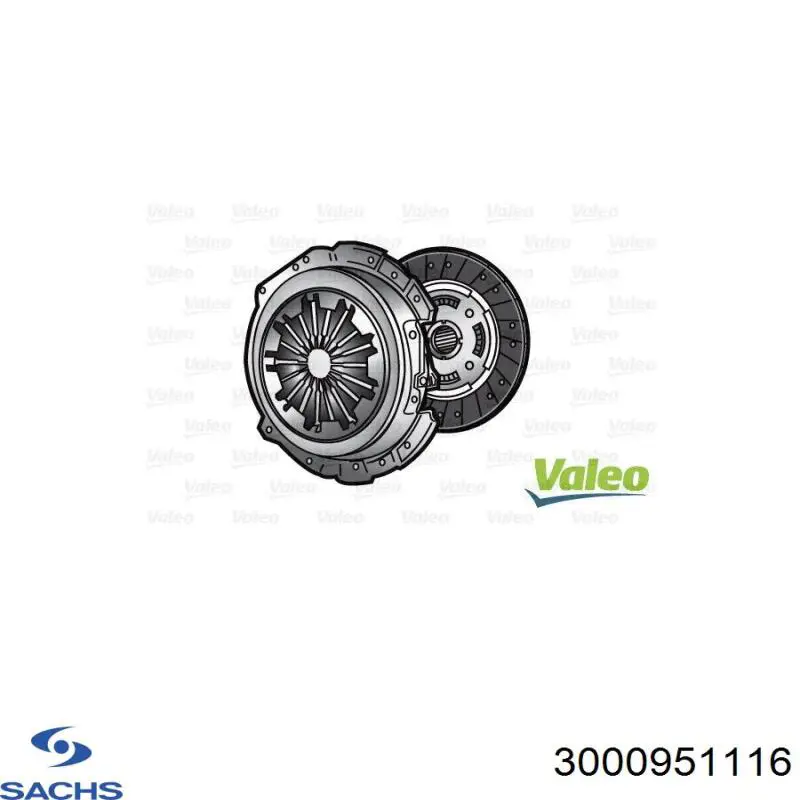 Комплект сцепления (3 части) Sachs 3000951116 цена, от 154.94 USD