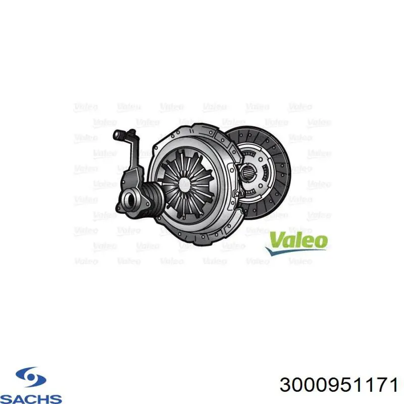 Купить 3000951171 Sachs Комплект сцепления (диск, корзина, подшипник)