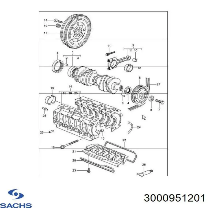 3000951201 Sachs Сцепление в сборе