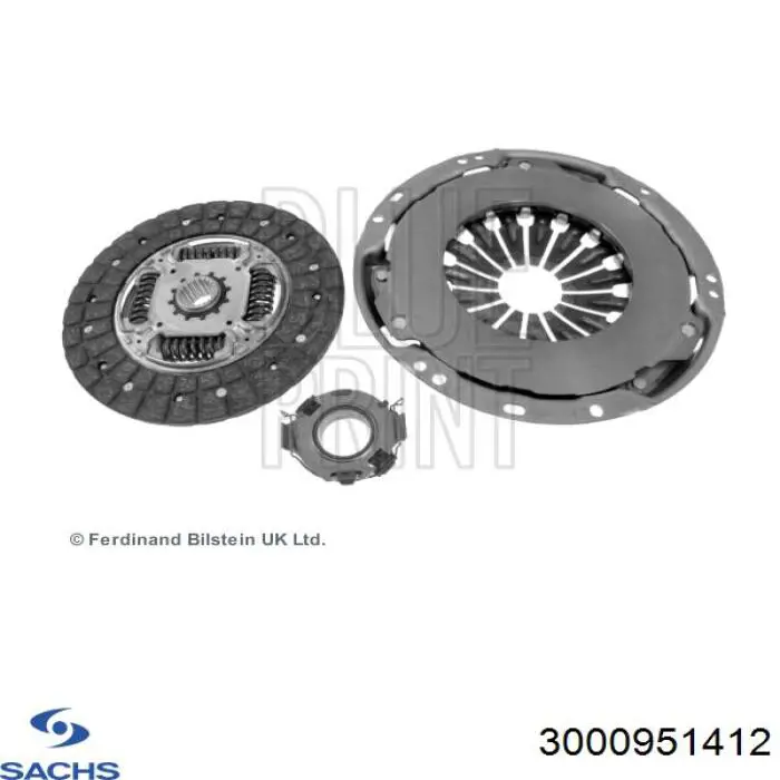 Купить 3000951412 Sachs Комплект сцепления (диск, корзина, подшипник)