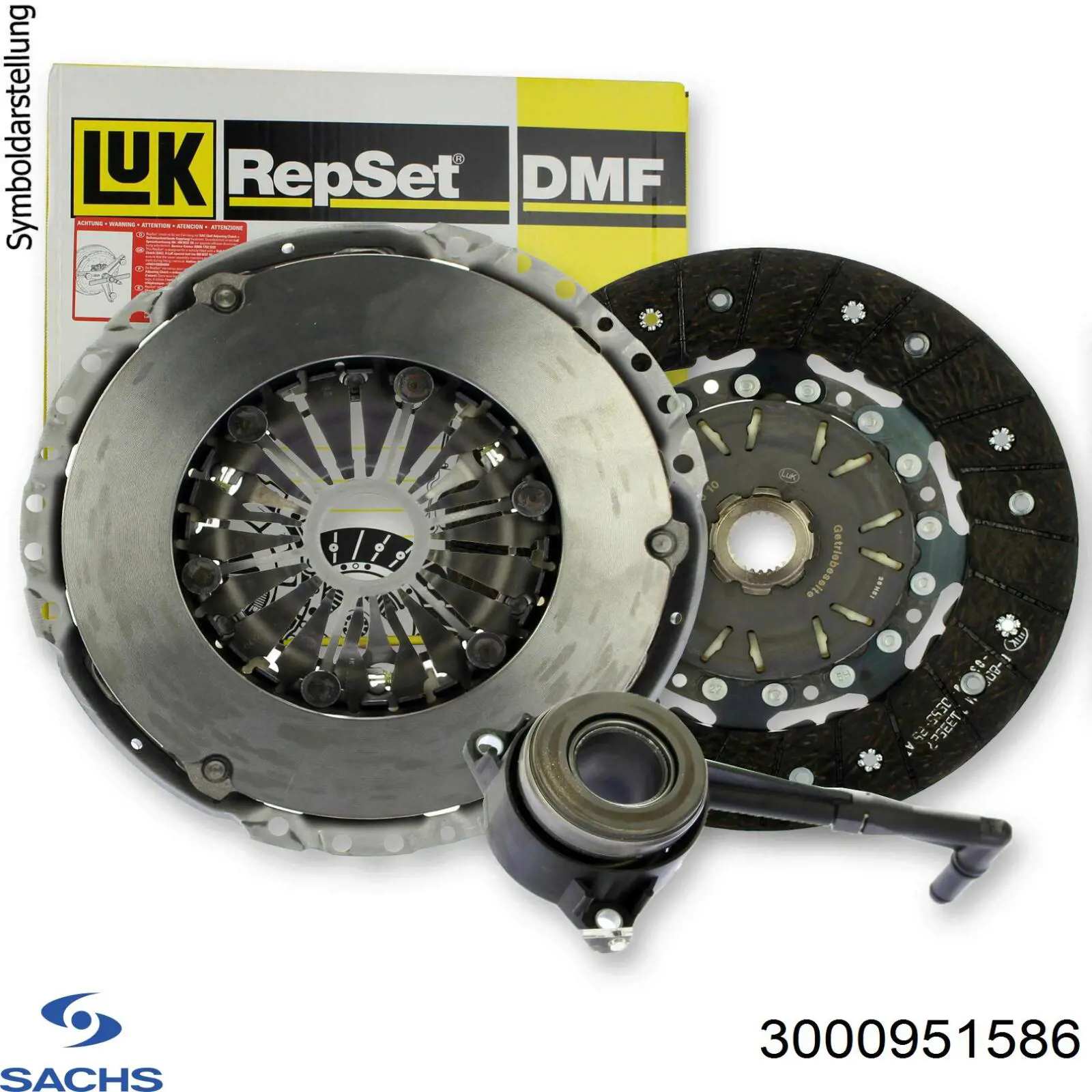 3000 951 586 Sachs kit de embraiagem (3 peças)