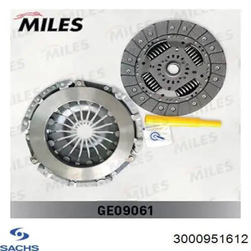 Комплект сцепления (3 части) Sachs 3000951612 цена, от 137.07 USD