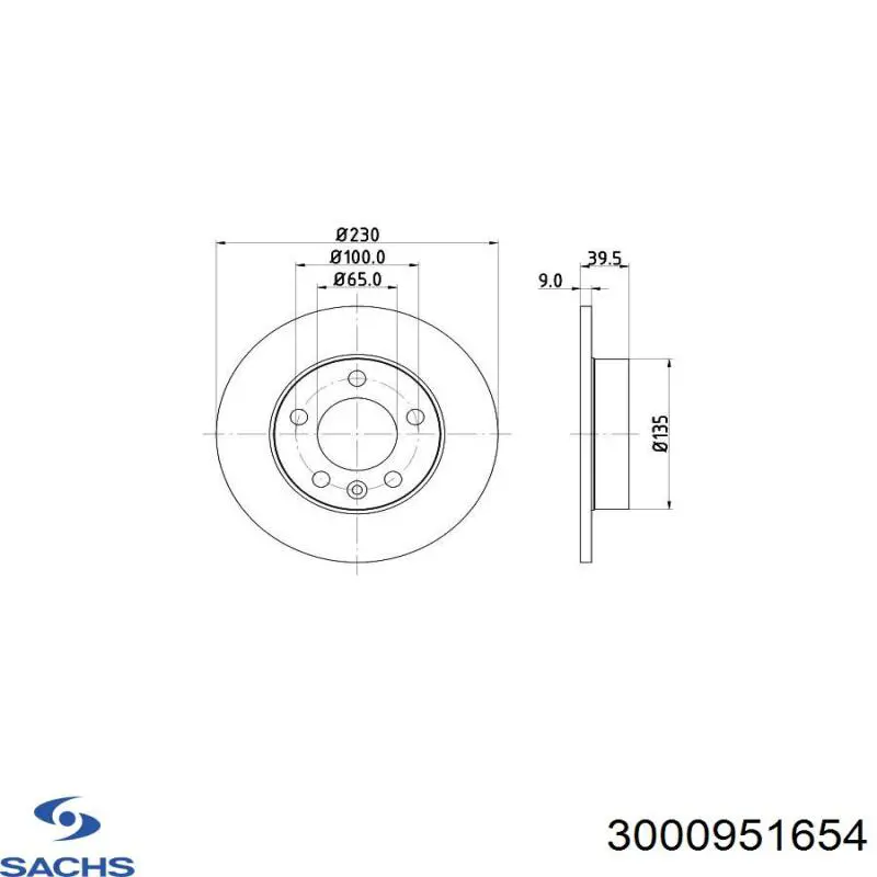 Комплект сцепления Sachs 3000951654