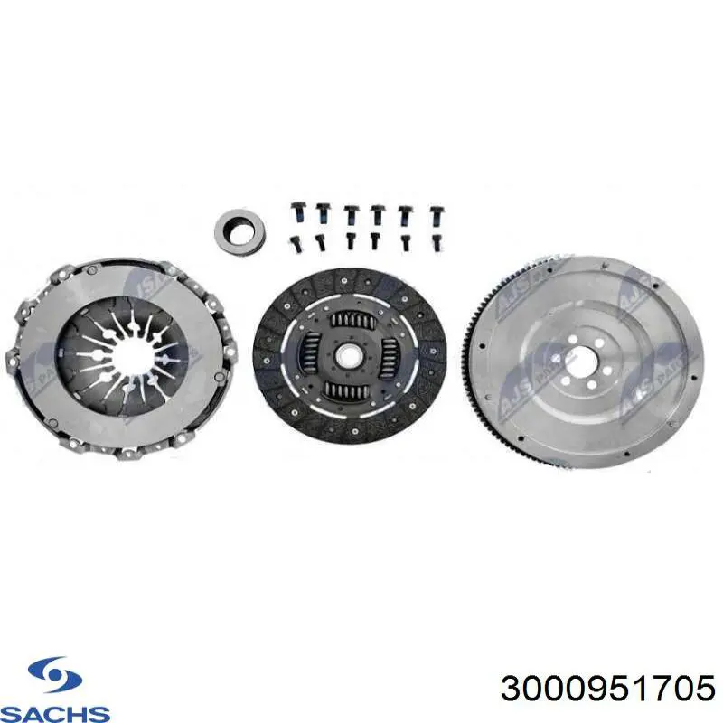 Комплект сцепления (3 части) Sachs 3000951705 цена, от 259.72 USD