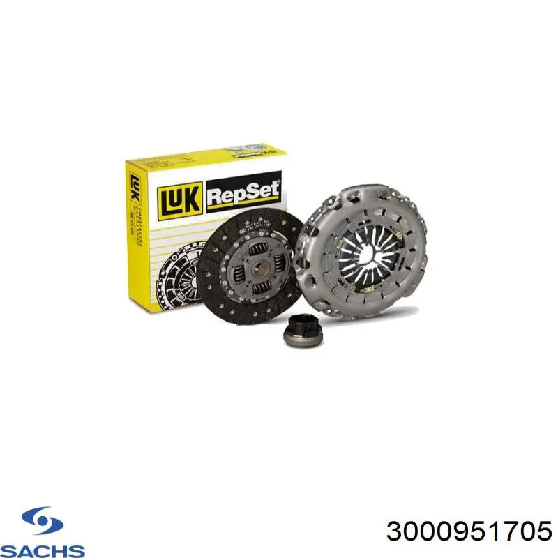Купить 3000951705 Sachs Комплект сцепления (диск, корзина, подшипник)