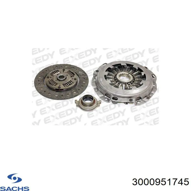 Купить 3000951745 Sachs Комплект сцепления (диск, корзина, подшипник)