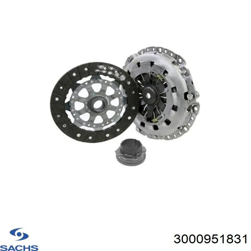 Купить 3000951831 Sachs Комплект сцепления (диск, корзина, подшипник)