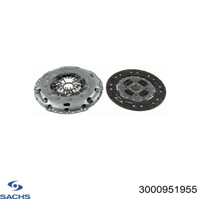 Купить 3000951955 Sachs Комплект сцепления (диск, корзина, подшипник)