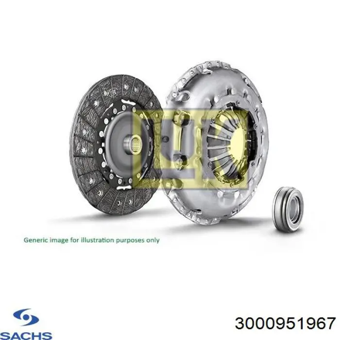 Комплект сцепления (3 части) Sachs 3000951967 цена, от 221.96 USD