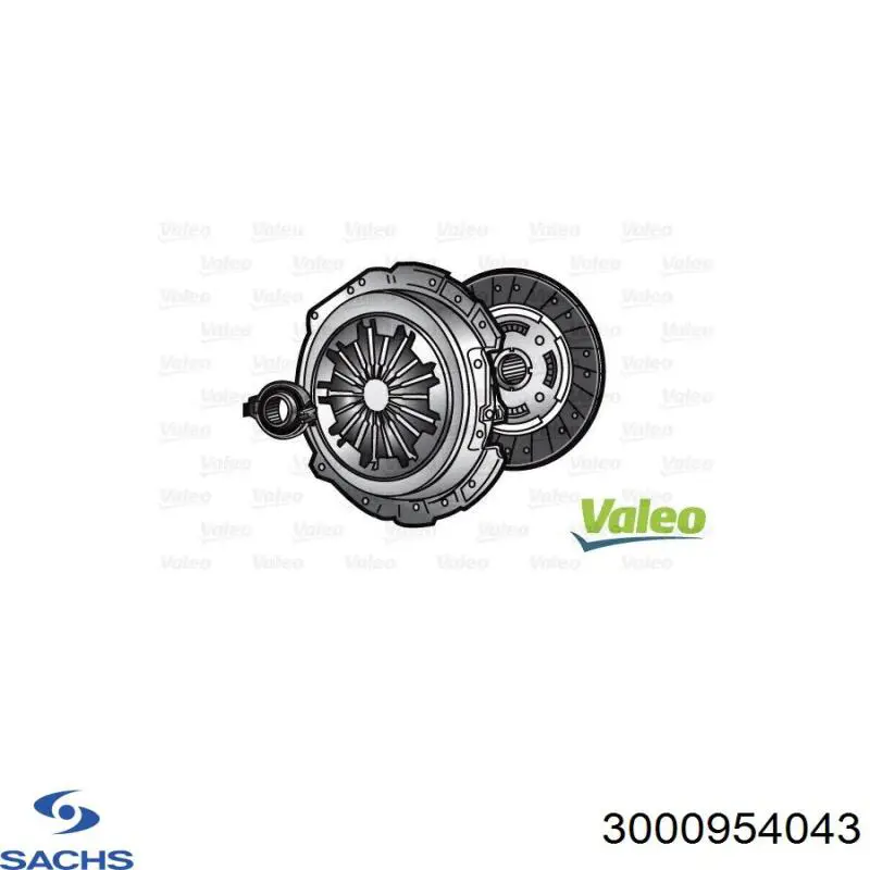 3000954043 Sachs kit de embraiagem (3 peças)