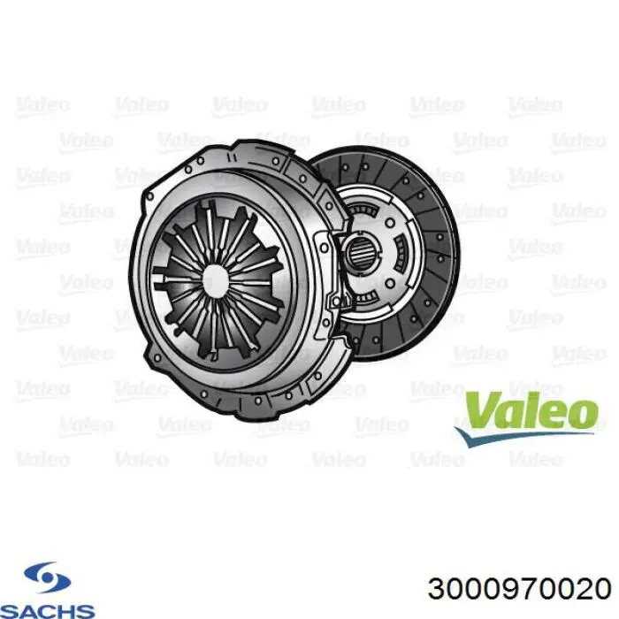 Купить 3000970020 Sachs Комплект сцепления (диск, корзина, подшипник)