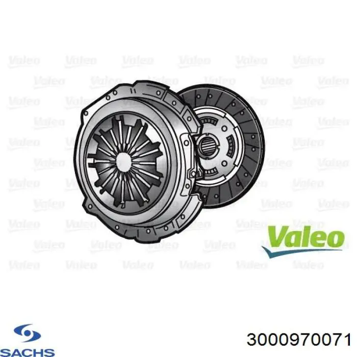Комплект сцепления (3 части) Sachs 3000970071 цена, от 187.94 USD