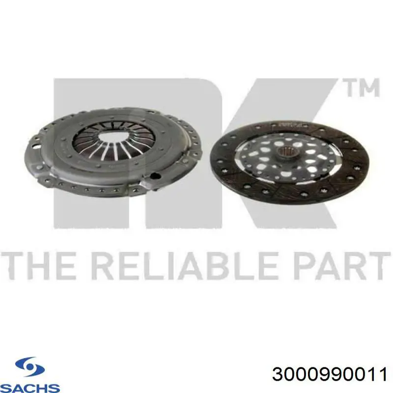 Купить 3000990011 Sachs Комплект сцепления (диск, корзина, подшипник)
