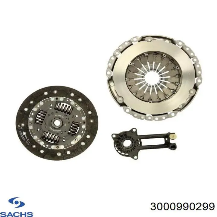 Купить 3000990299 Sachs Комплект сцепления (диск, корзина, подшипник)