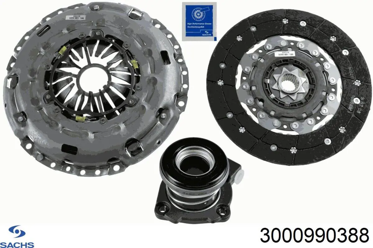Комплект сцепления (3 части) Sachs 3000990388 цена, от 309.04 USD