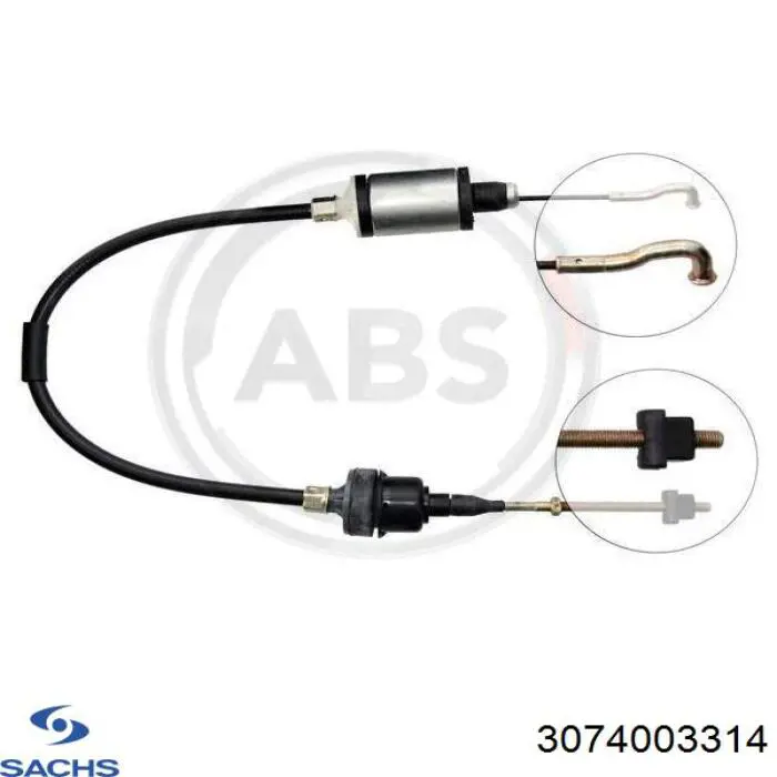 Cable de embrague 3074003314 Sachs