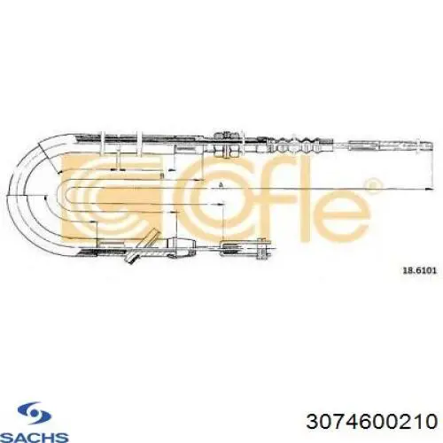 Купить 3074600210 Sachs Трос сцепления