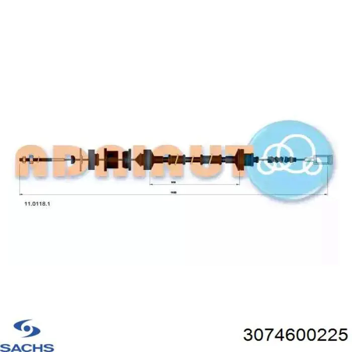 Трос сцепления Sachs 3074600225 цена, от 28.57 USD