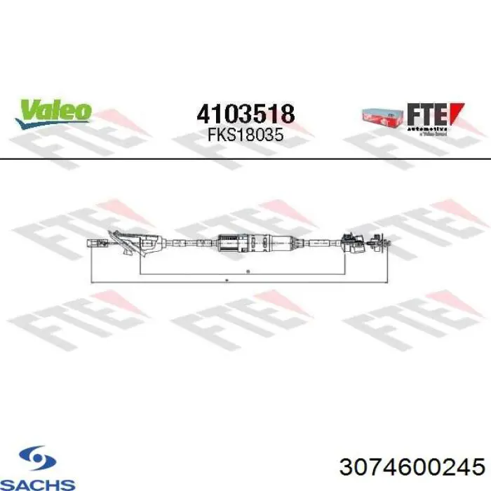 Трос сцепления Sachs 3074600245 цена, от 29.98 USD