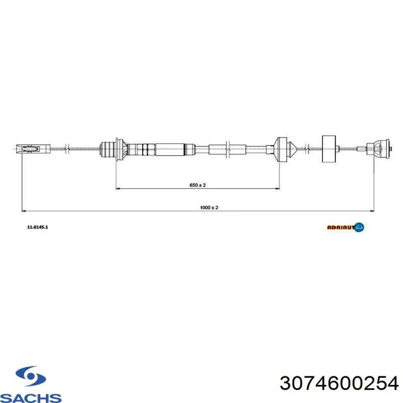 Купить 3074600254 Sachs Трос сцепления