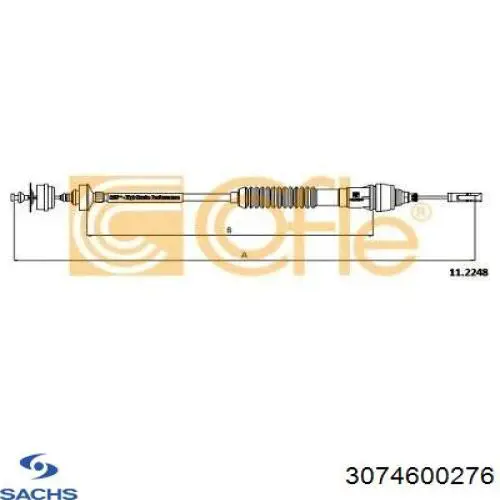 Трос сцепления 3074600276 Sachs